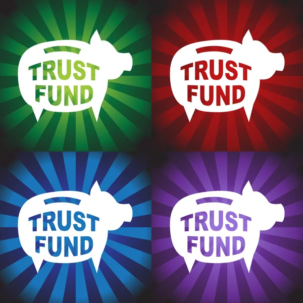 Ikon web trust Fund - Stok Vektor