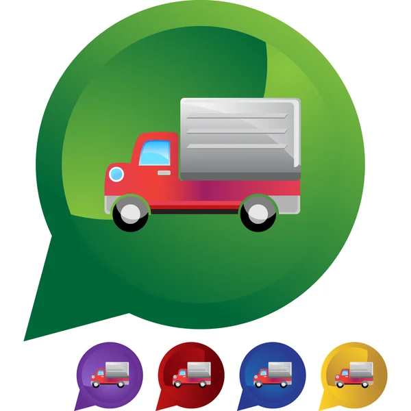 Dostawy samochodów ciężarowych tkanina ikona — Wektor stockowy
