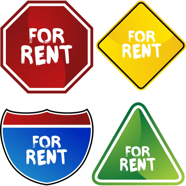 For rent colorful icons — Stock Vector