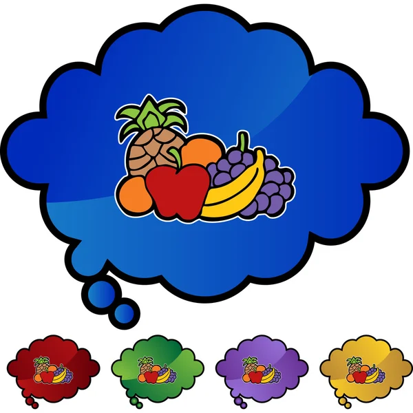 De knoop van het pictogram van de vruchten — Stockvector