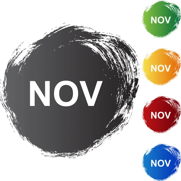 November web gomb — Stock Vector
