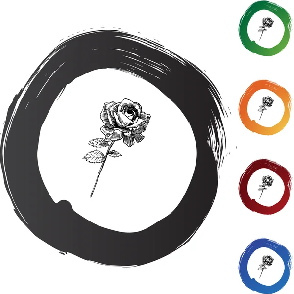 Icône web Rose Stem — Image vectorielle