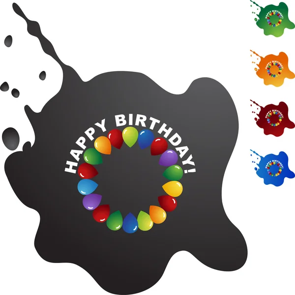 Feliz cumpleaños icono web — Archivo Imágenes Vectoriales