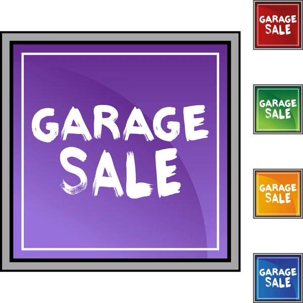 Garagem venda ícones coloridos —  Vetores de Stock