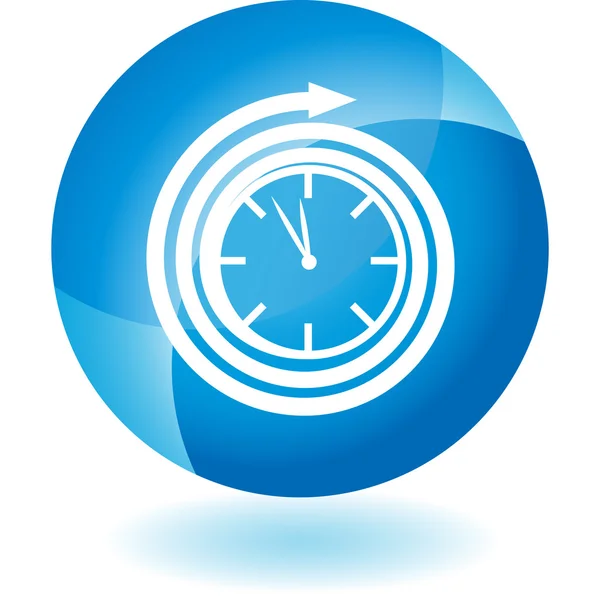 Reloj botón web — Vector de stock