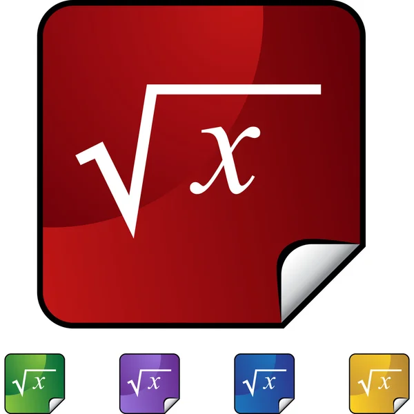 Botón web raíz cuadrada — Archivo Imágenes Vectoriales