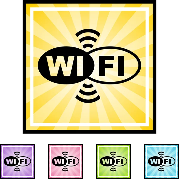 Wifi botón web — Vector de stock