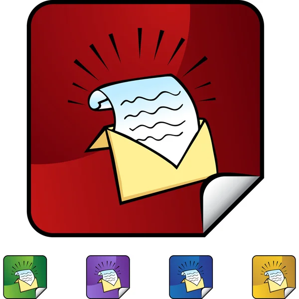 Sada ikon pro čtení e-mailu — Stockový vektor