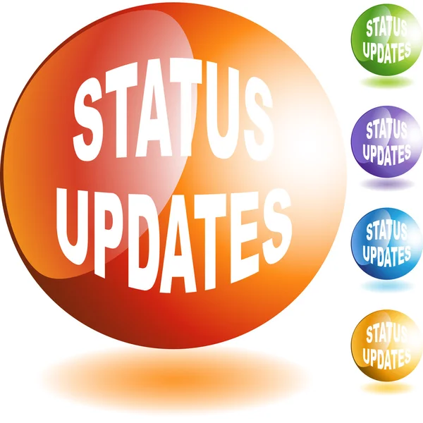 Status Updates web button — Stock Vector