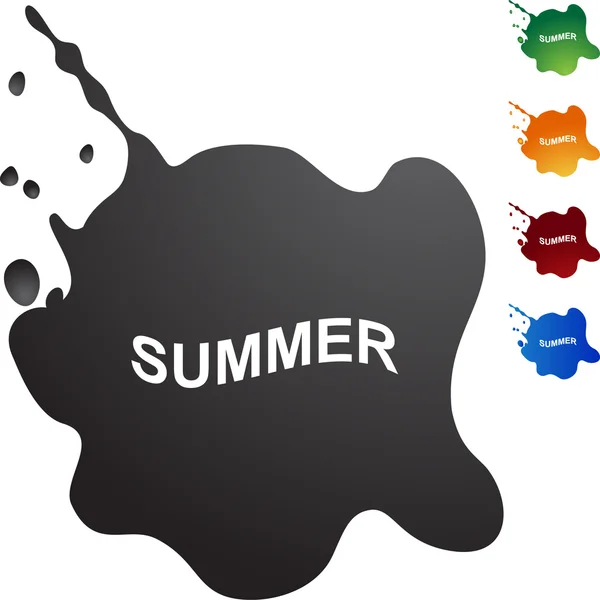 Καλοκαίρι κουμπί web — Διανυσματικό Αρχείο