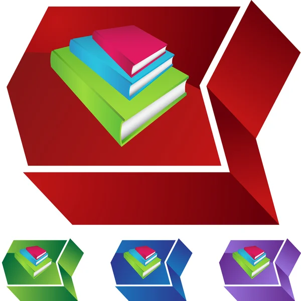 Libro Pila icono web — Vector de stock