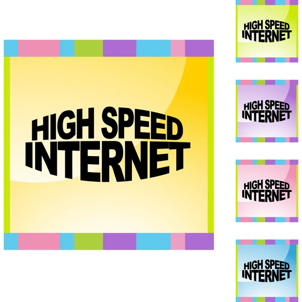 High Speed Internet sign — Stock Vector