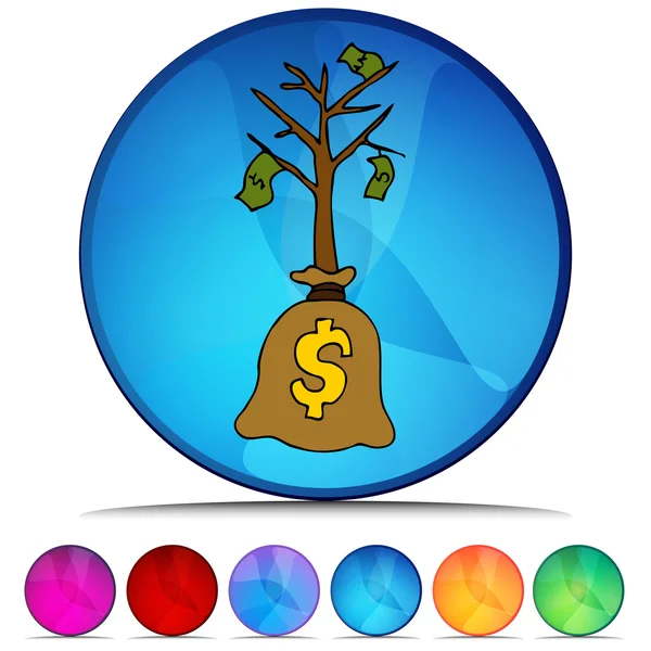 Árbol de dinero arbolito — Vector de stock