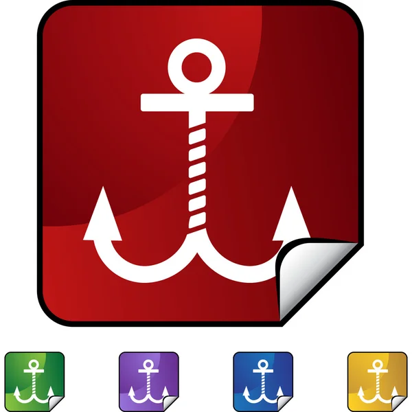 Boat Anchor web icon — Stock Vector