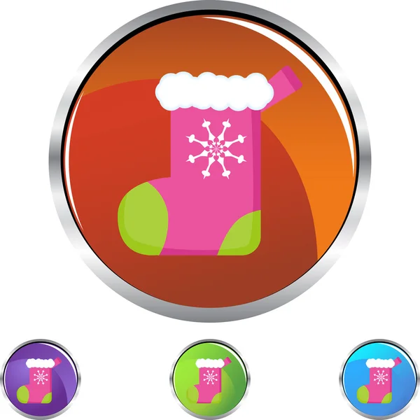 Christmas Stocking web icon — Stock Vector