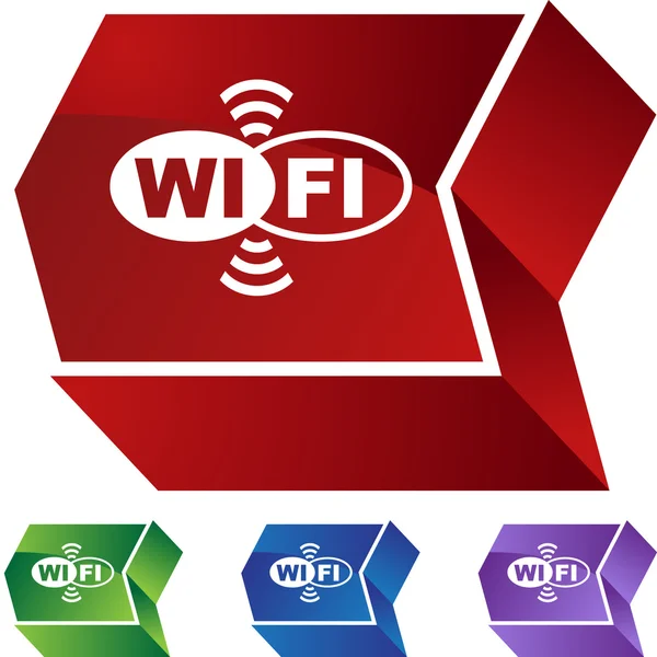 Botão web Wifi — Vetor de Stock