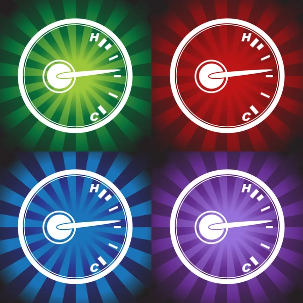 Temperature Gauge web icon — Stock Vector