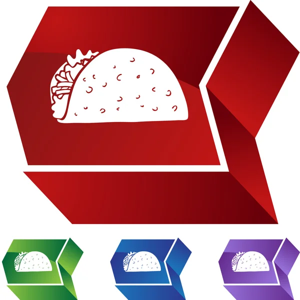 Icona web di Taco — Vettoriale Stock
