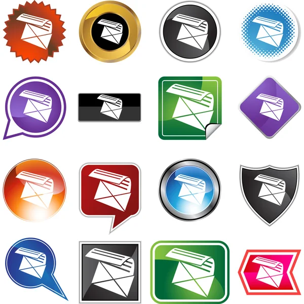 Email web button — Stock Vector