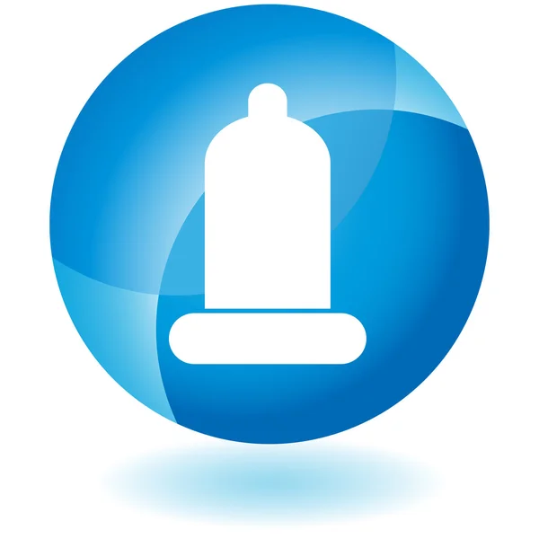 Botón de condón icono — Vector de stock