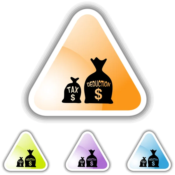 Fiscale aftrek web pictogram — Stockvector