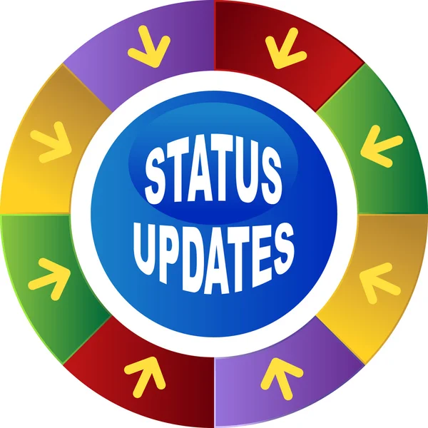 Atualizações de status botão web — Vetor de Stock