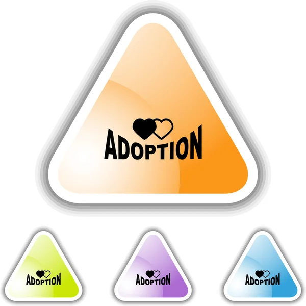 Adoption web button — Stock Vector