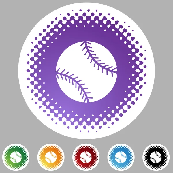 Juego de botones web de béisbol — Vector de stock