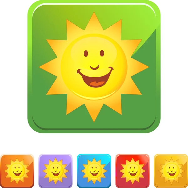 微笑太阳 web 图标 — 图库矢量图片