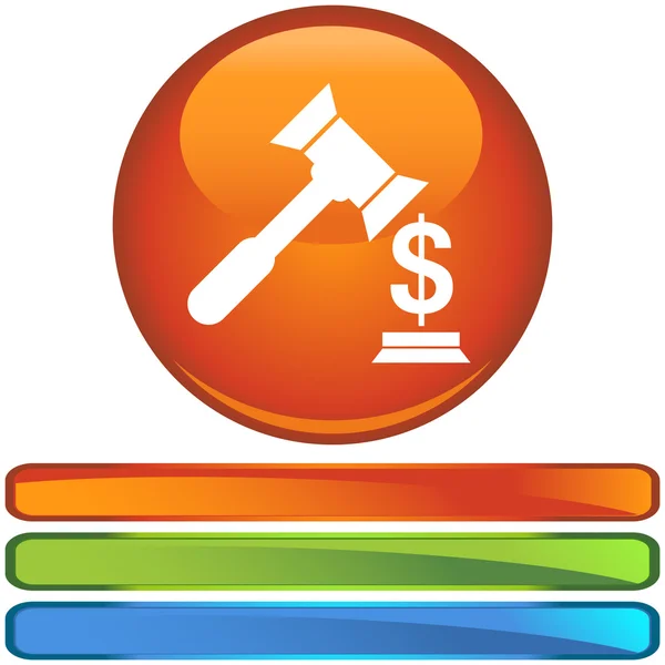 Ícone da web ação judicial — Vetor de Stock