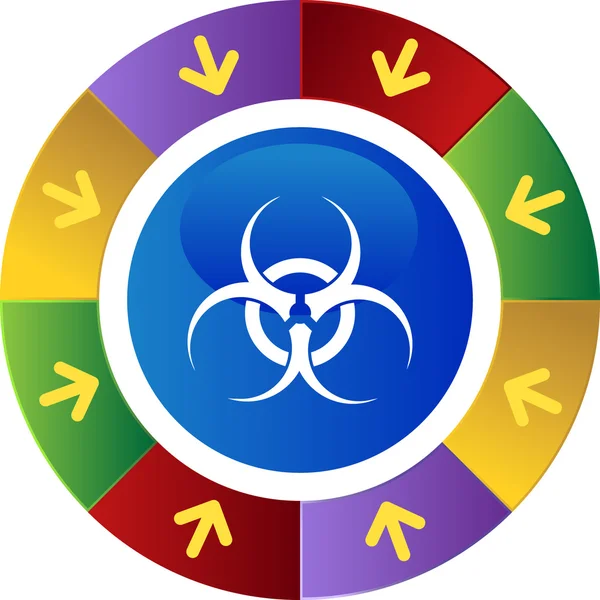 Biohazard-web ikon — Stock Vector