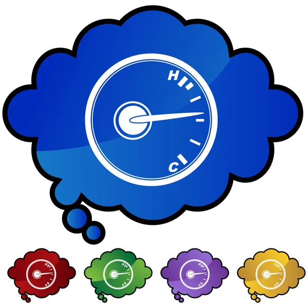 Temperatuur Gauge web pictogram — Stockvector