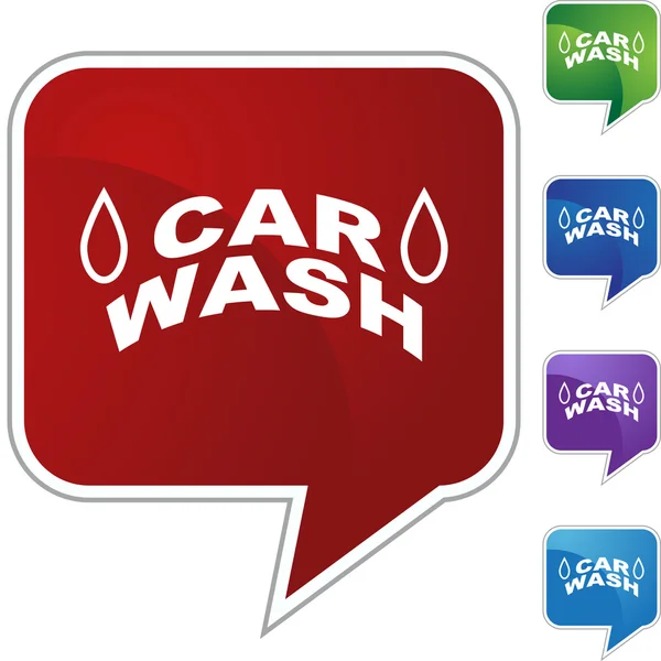 Car Wash  web button — Stock Vector