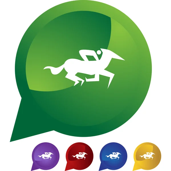 Paard jockey pictogram — Stockvector