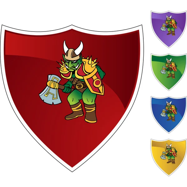 Orc warrior icon — Stock Vector