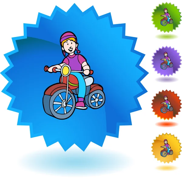 Motorfiets web pictogram — Stockvector