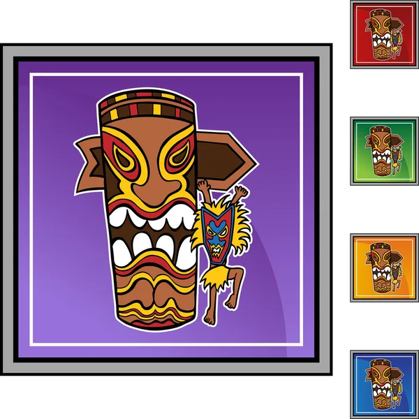 Witchdoctor botão web —  Vetores de Stock