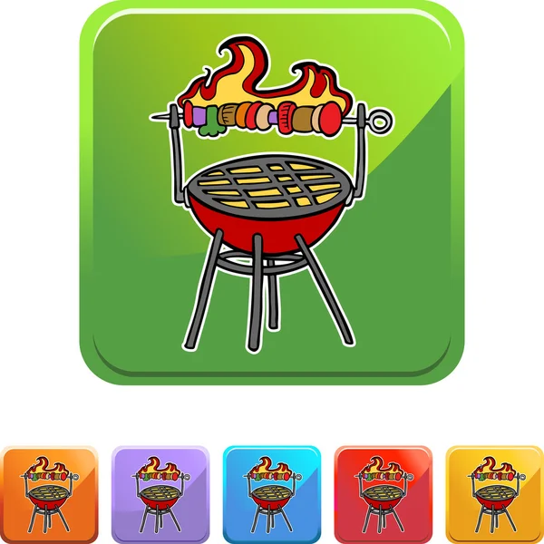 Grill web pictogram — Stockvector