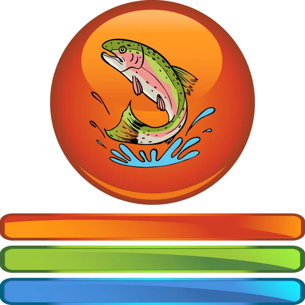 Trout web icon — Stock Vector