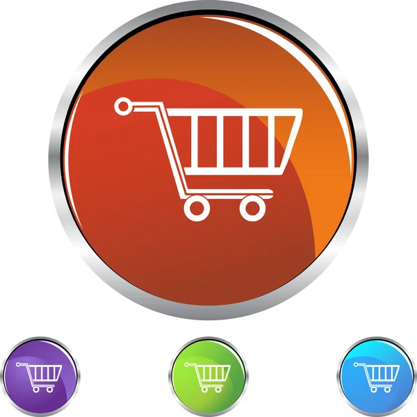 Shopping Cart web button — Stock Vector