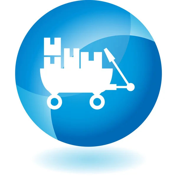 Warehouse Wagon Cart Icon — Stock Vector
