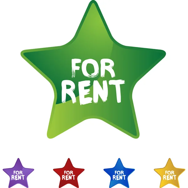 For rent colorful icons — Stock Vector