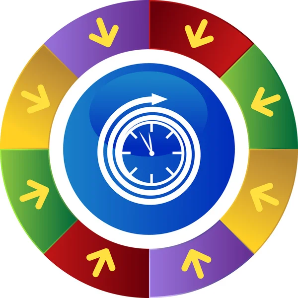 Ρολόι κουμπί web — Διανυσματικό Αρχείο