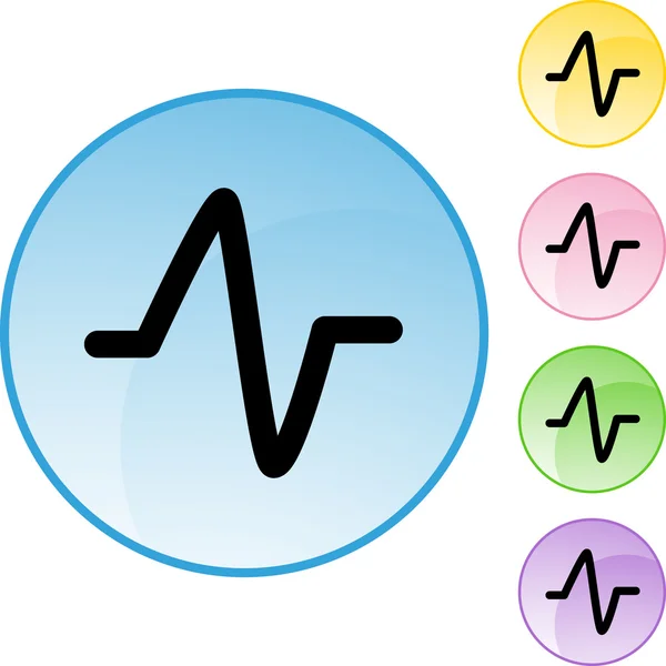 Icône web Heart Monitor — Image vectorielle