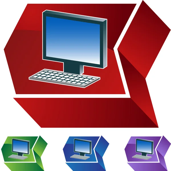 Ícone web de computador — Vetor de Stock
