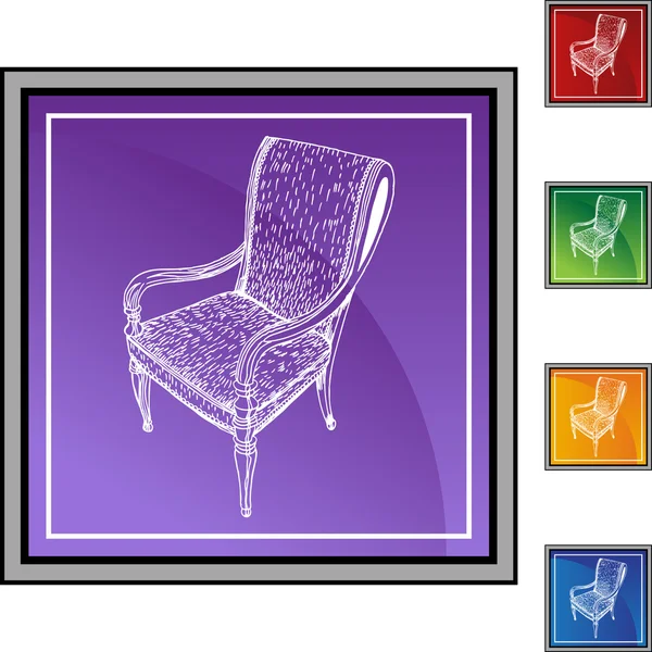 Bouton web chaise — Image vectorielle