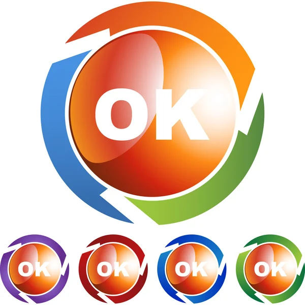 Okay web icon — Stock Vector