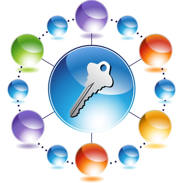 Genérico Key web icon — Vector de stock
