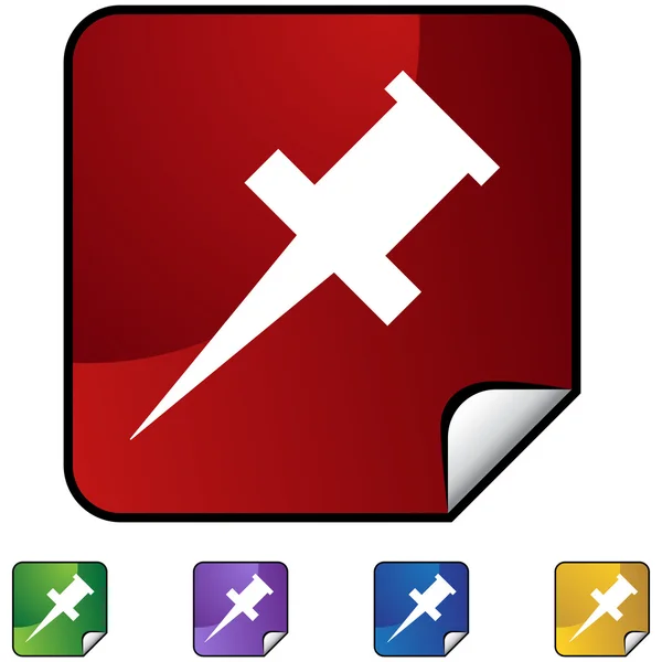 Punaise web pictogram — Stockvector