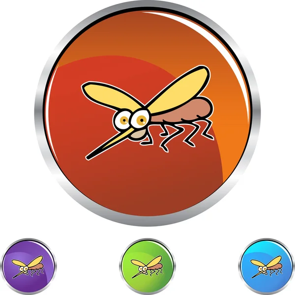 Mosquito web button — Stock Vector